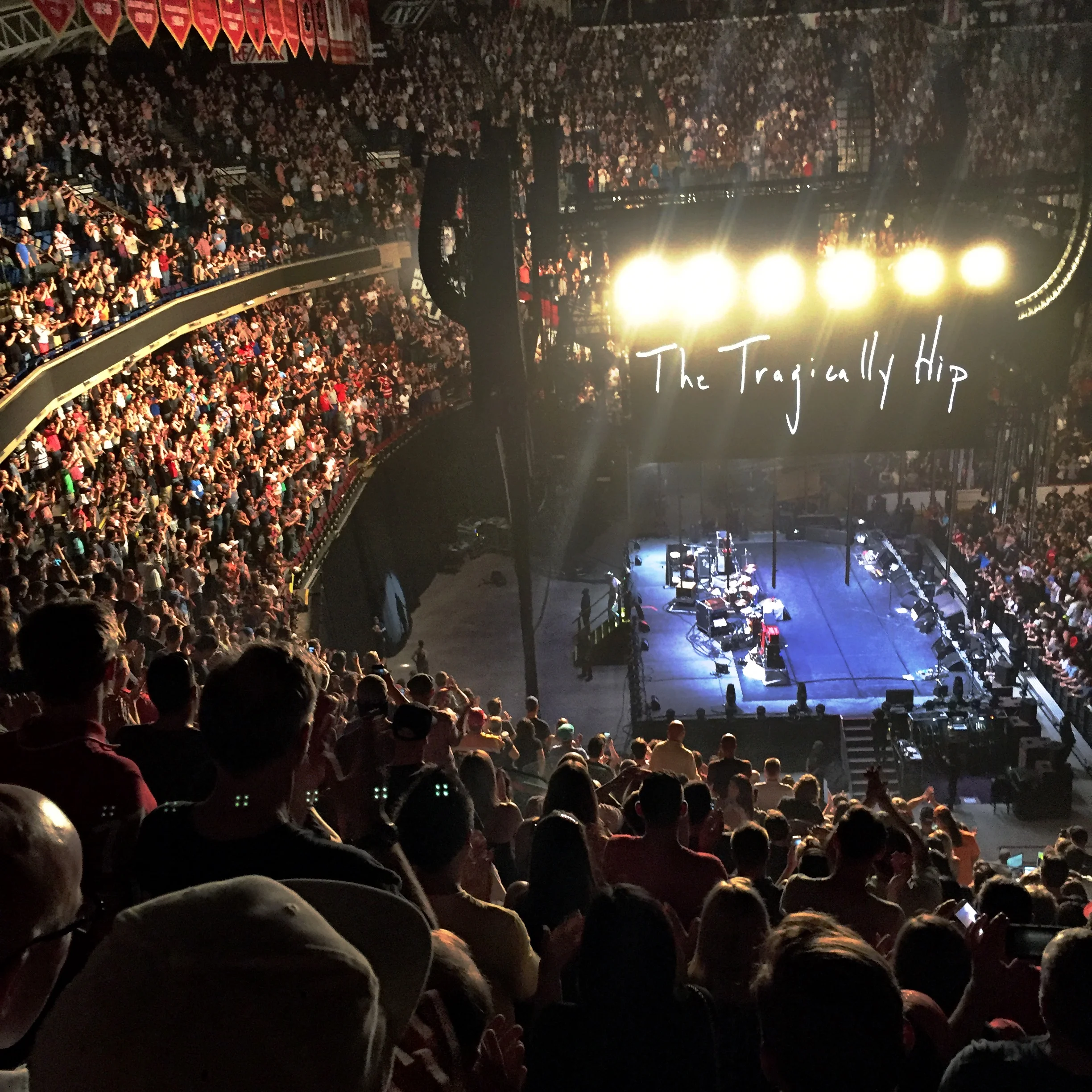 Gord Downie exits the stage after the final encore.