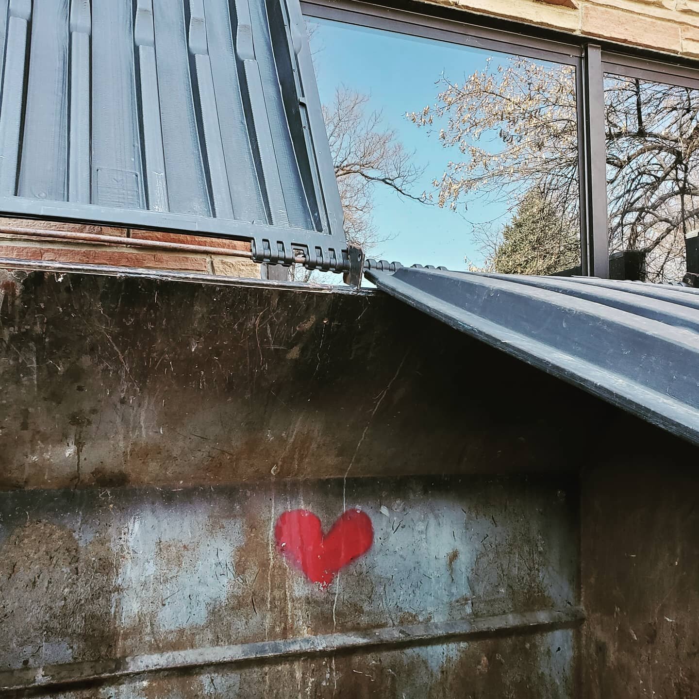 Heart in a dumpster. Kinda how I'm feeling right now. But maybe there's some hope to be found somewhere? I mean, someone painted it at least. 

#restinpower #guncontrolnow #bouldershooting