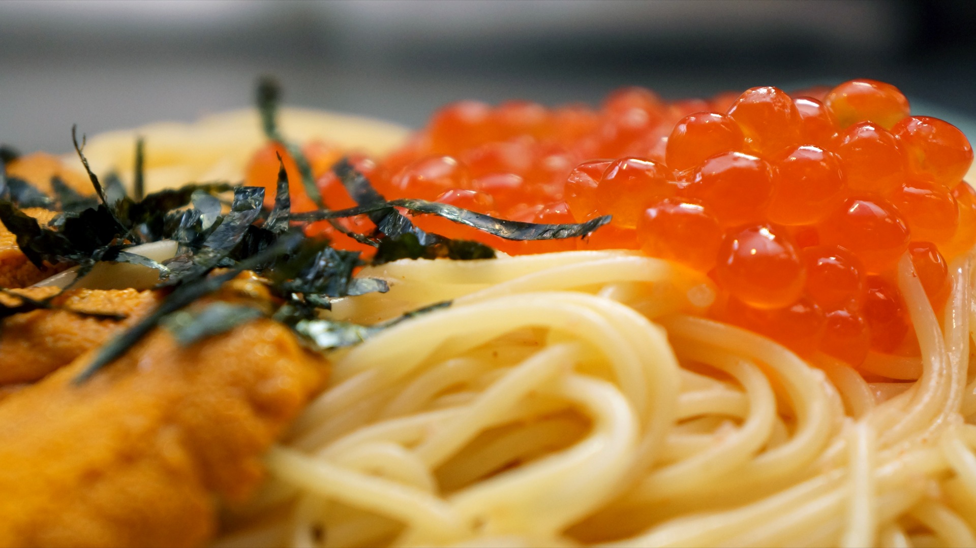 Uni and Ikura Pasta