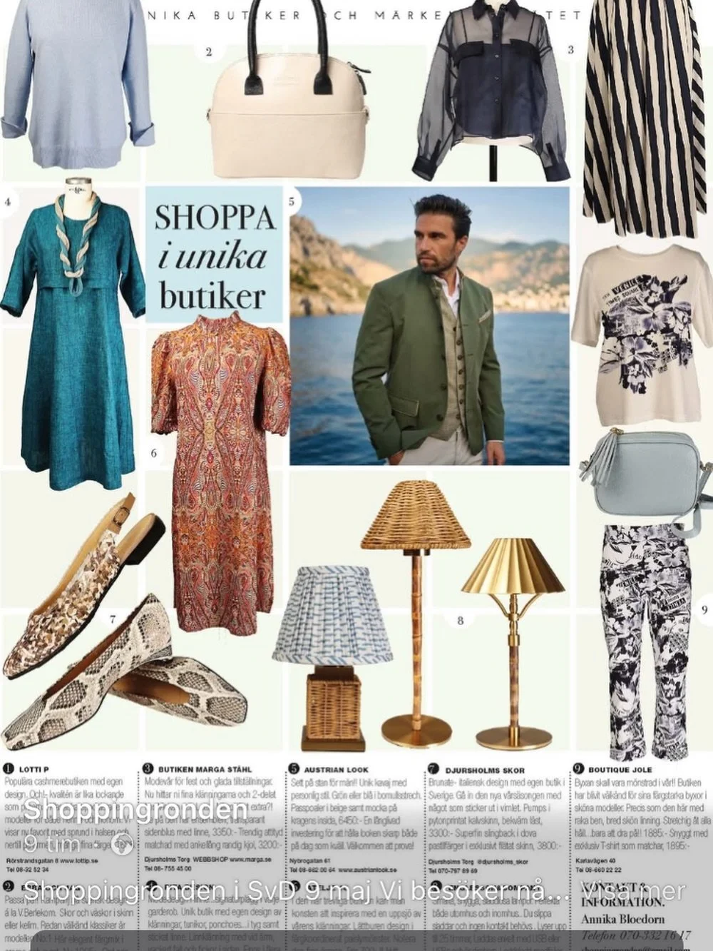 SvD i dag- tips fr&aring;n de unika butikerna.  @butikenmarga @djursholms_skor @englessoncompany @atelje18.stockholm @austrianlook_nybrogatan61 @lottip @ritadesign.se @ebbaochjaglifestyle @jole.boutique