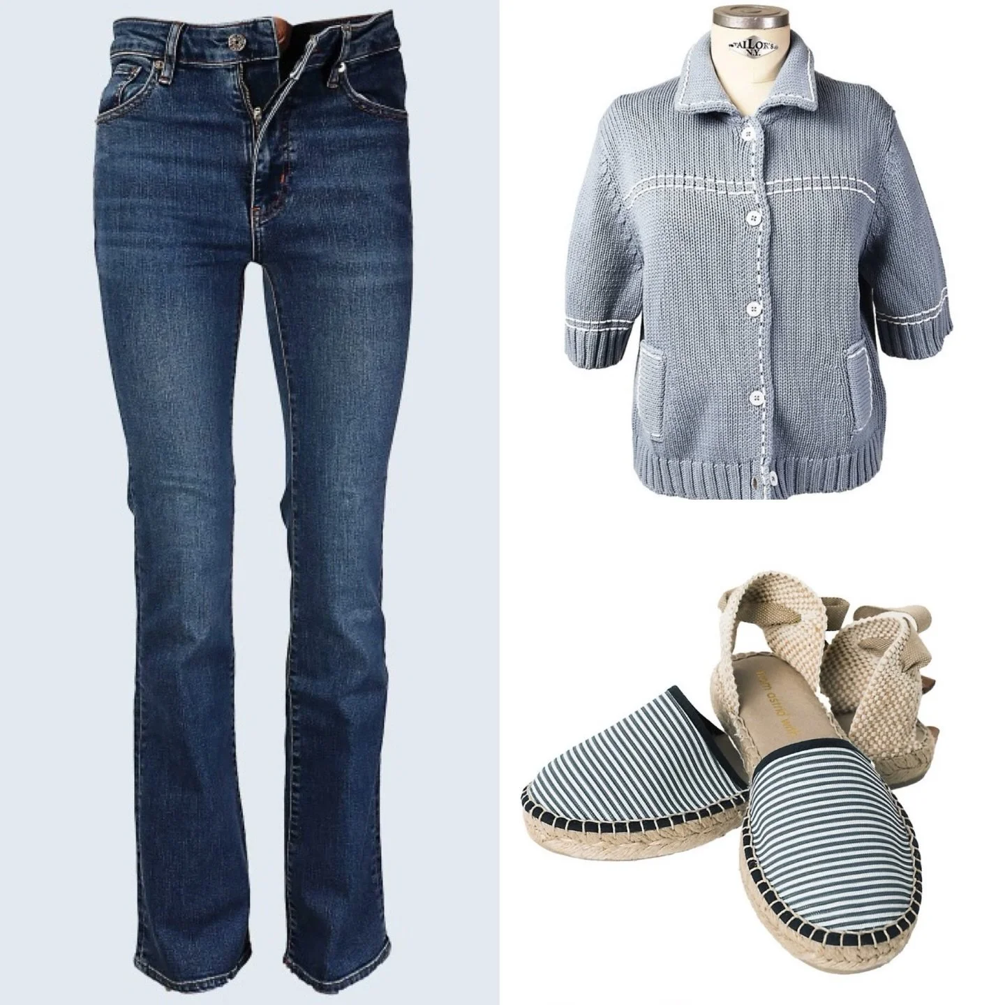 V&aring;rmode i bl&aring; nyanser❤️ Jeans och jumper @butikenmarga Espadrillos @fromastridwith #springfashion #streetdtylefashion #fashioninblue #unikabutikerstockholm @shoppingronden