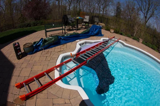 The Spring of 2013. Cool temperatures plus heated pool.