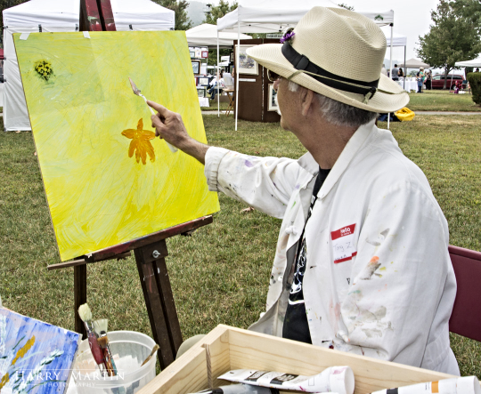 Tony Zeigler -- Artist doing LIVE art at "Art in the Park"