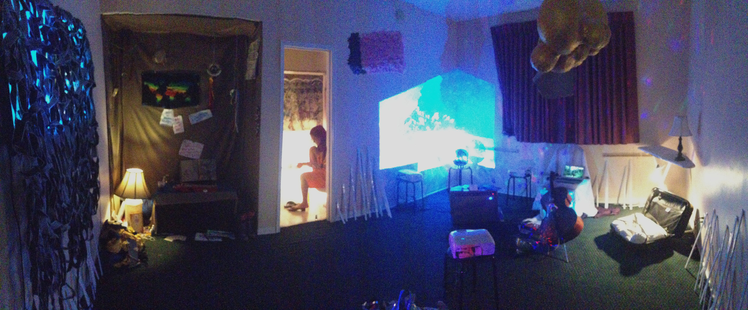 Room #23 all together (Rindon Johnson, Sarah Wang, Sessa Englund, Shaina Yang, Shanti Lalita, Dava/ Frog Wing). 