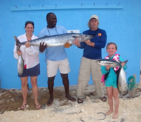 Yup, her first tuna and mom's first wahoo.