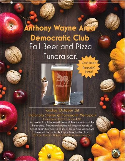 Anthony Wayne Area Democratic Club Fall Craft Beer & Pizza Fundraiser