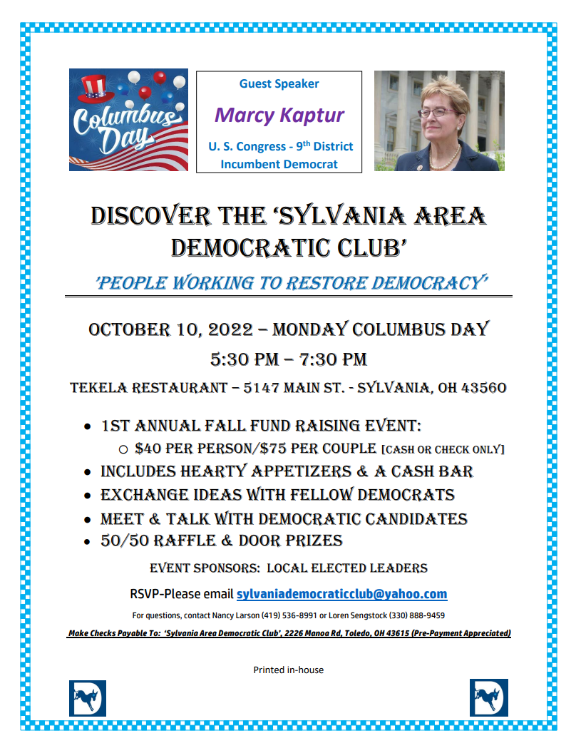 Discover the Sylvania Area Democratic Club FUNDRAISER