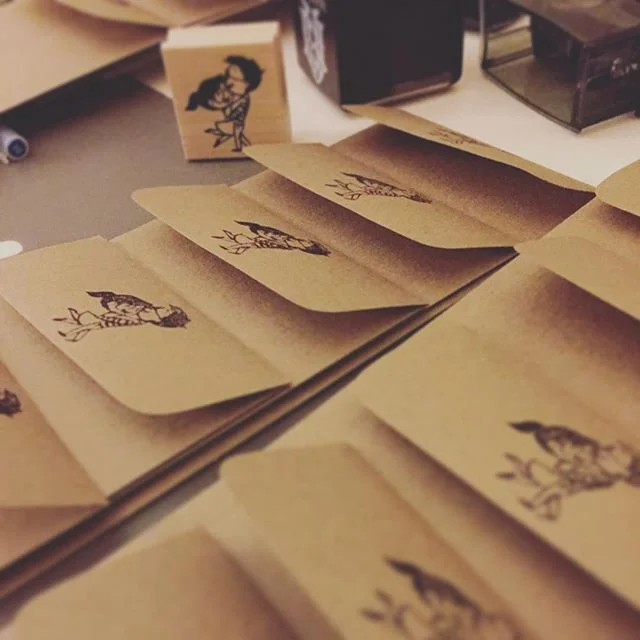 So this is happening now. #envelopes #art