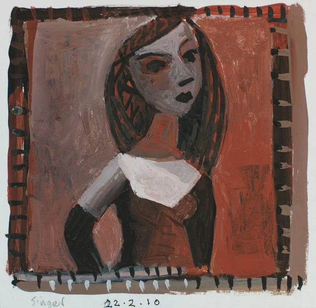 Girl with black glove