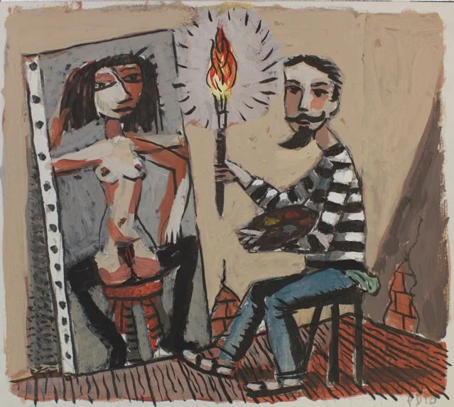 When the artists brush caught fire
