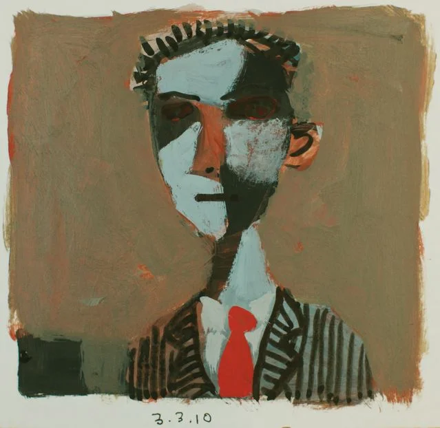 Man with red tie