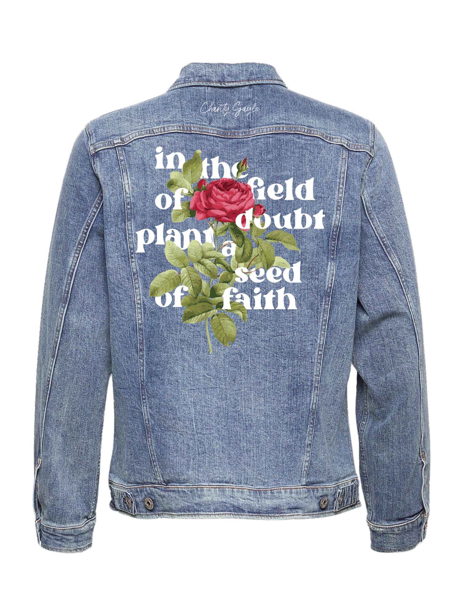 Seed of Faith | Denim Jacket — CHARITY GAYLE