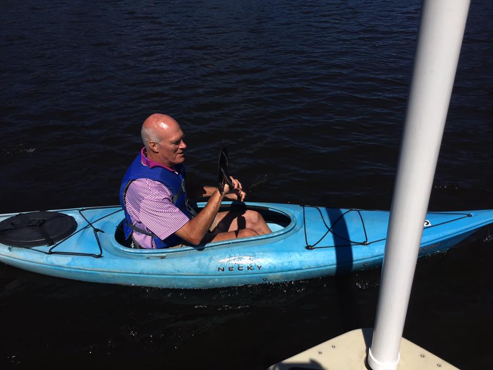 Clifford Webster canoeing with us at Camp Casco 2016!