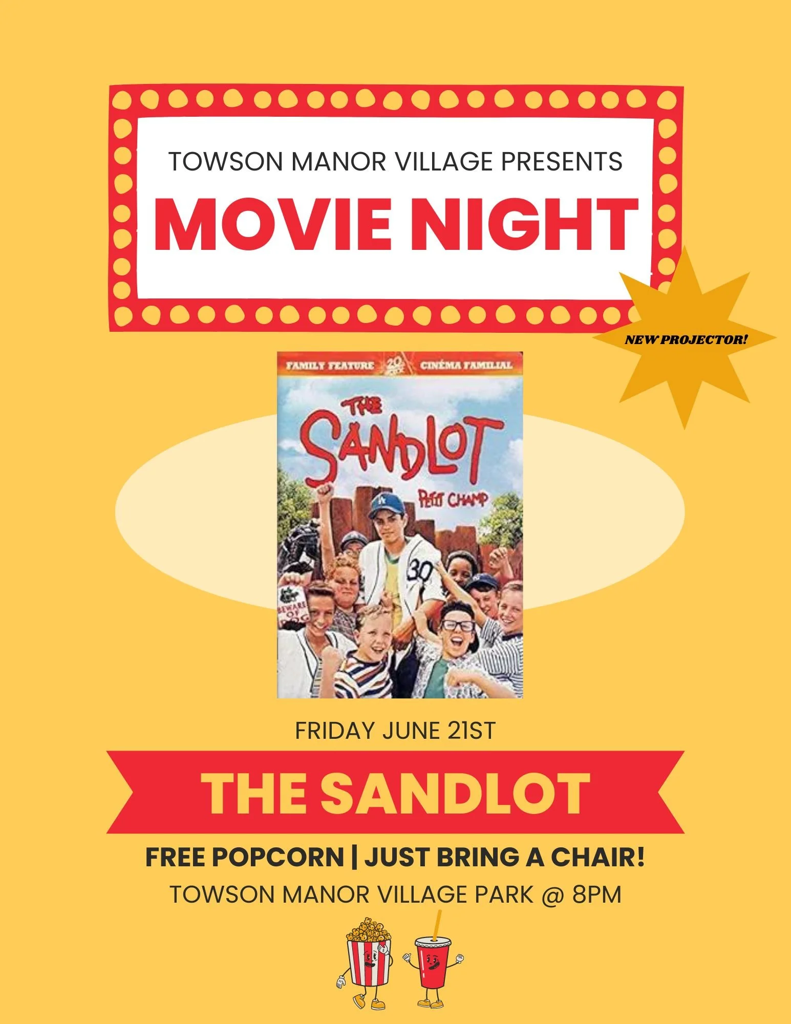 TMV Present: Movie Night - "The Sandlow" June 21, 8PM at TMV Park! 
