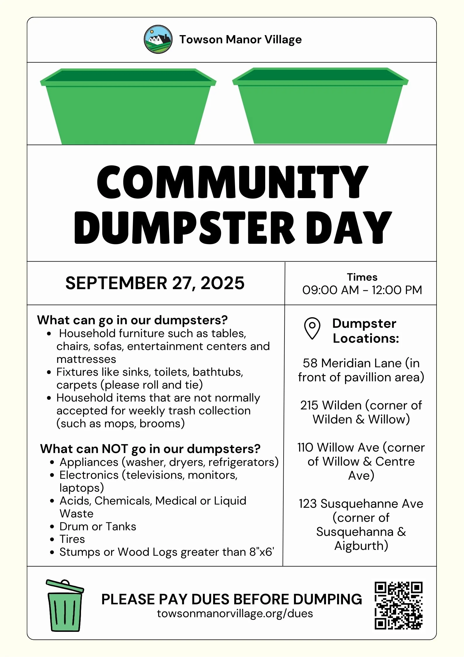 Dumpster Day 2025