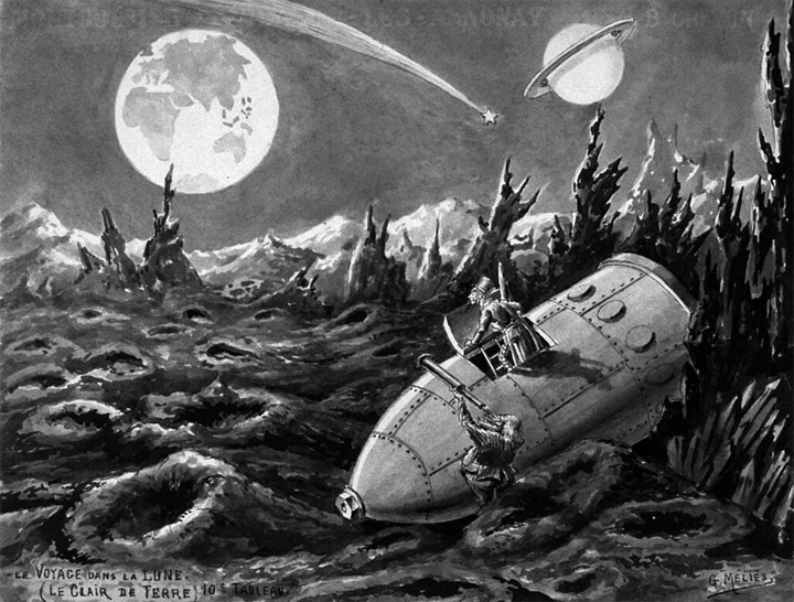 Le Voyage dans la Lune illustration by Georges Méliès