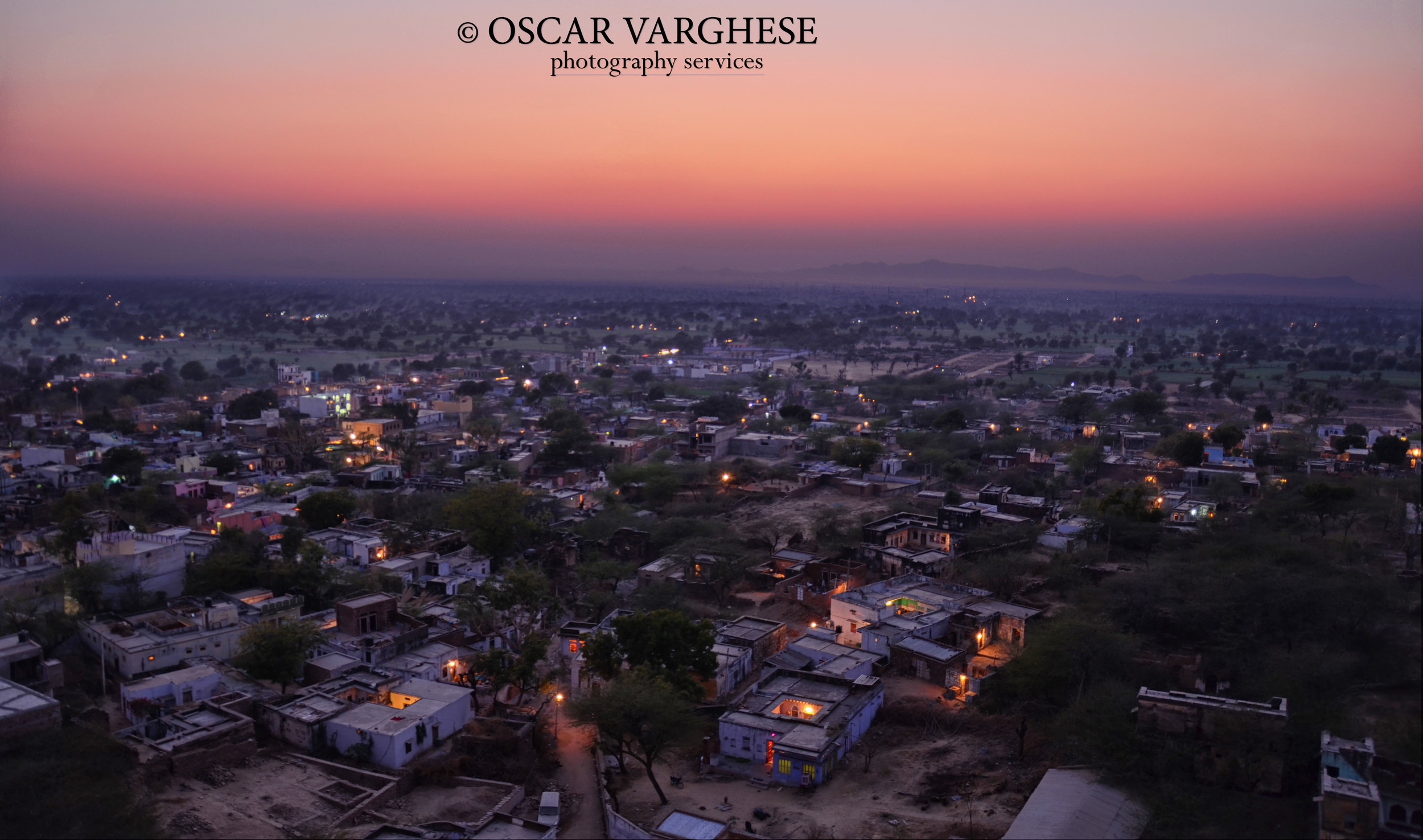 A Village in Rajasthan at Twilight