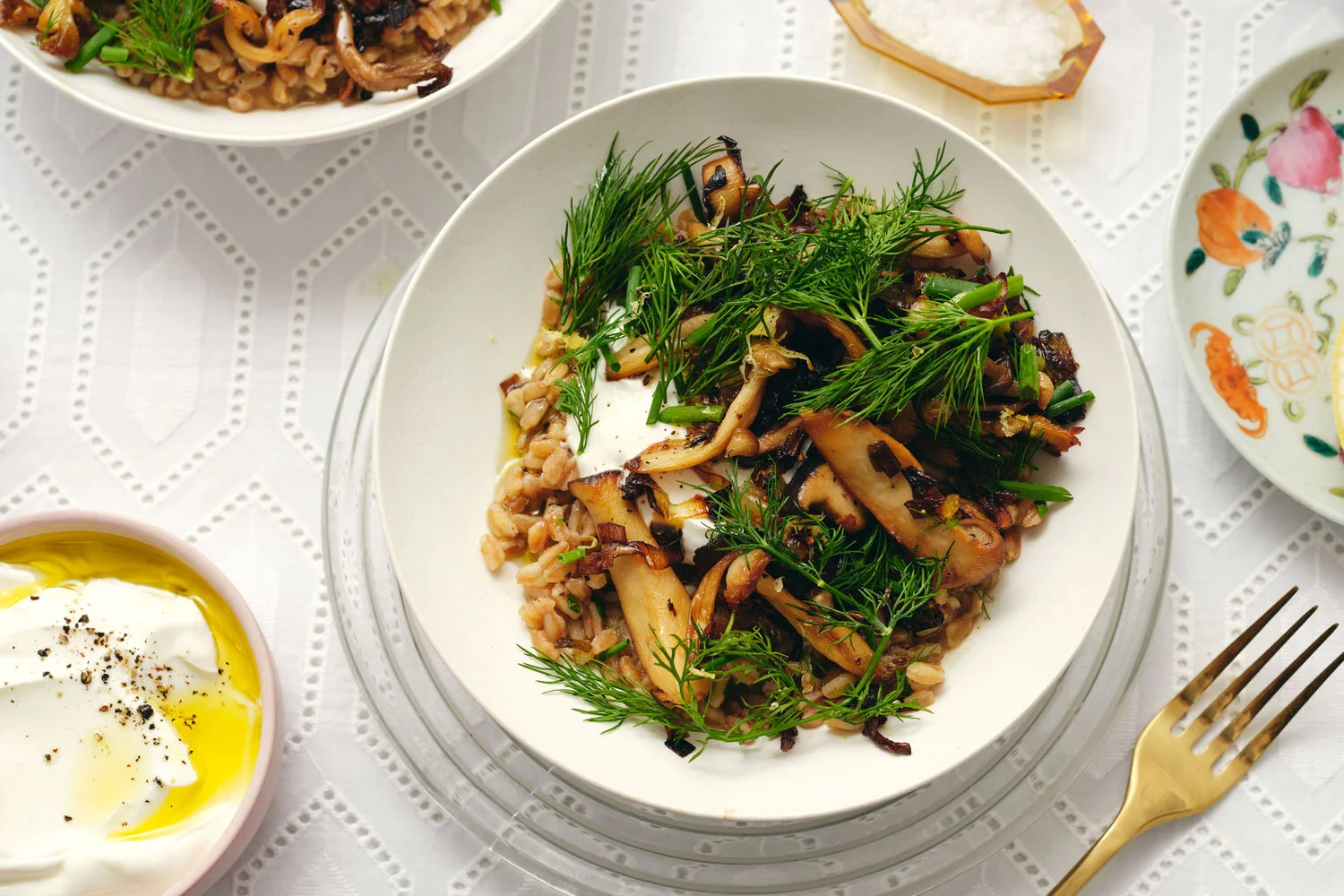 Creamy Farro With Crispy Mushrooms and Sour Cream — Alison Roman