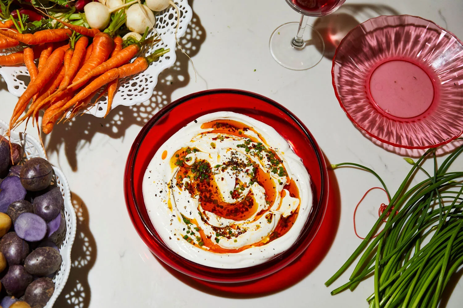 Labne with Sizzled Scallions and Chile — Alison Roman