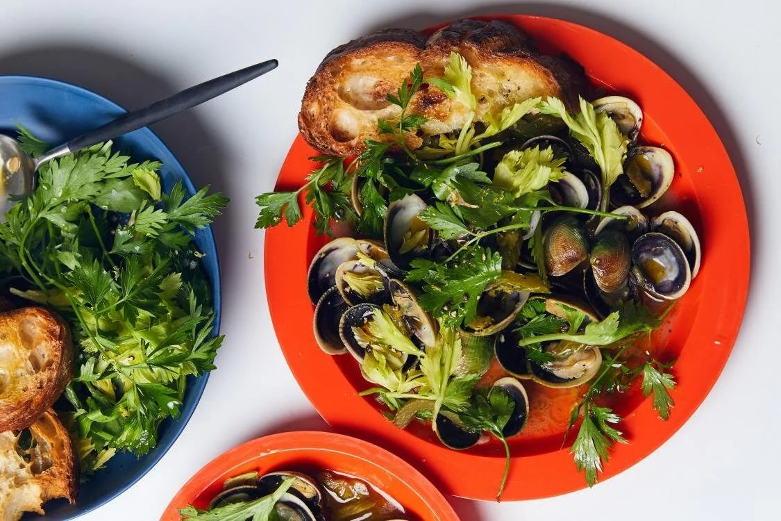 Clams With Celery and Toasted Garlic — Alison Roman
