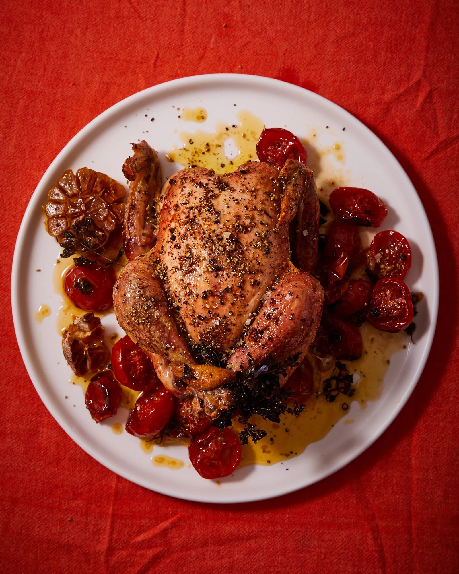 SlowRoasted Oregano Chicken With Buttered Tomatoes — Alison Roman