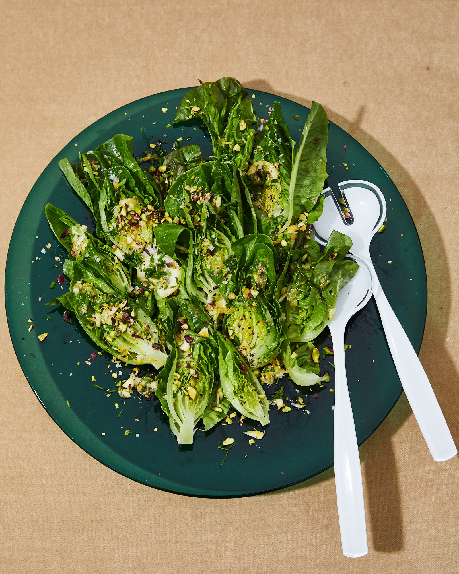 Little Gem Salad With Garlicky Almond Dressing Recipe - NYT Cooking