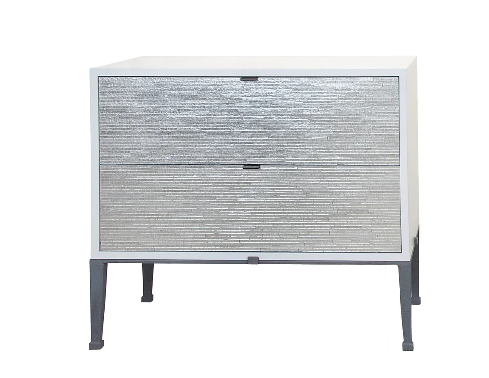 Industrial 2 Drawer Nightstand Ercole Home