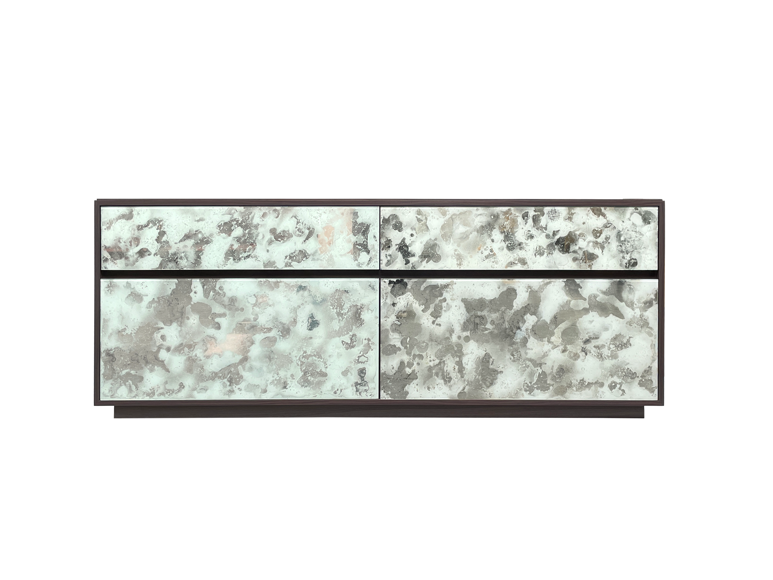 White Dust Eglomise Platform Media Center