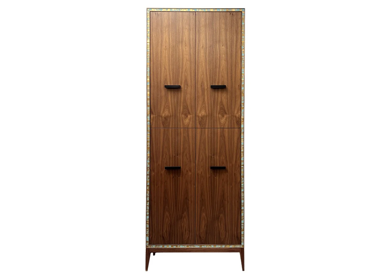 Milano Walnut Four Door Armoire