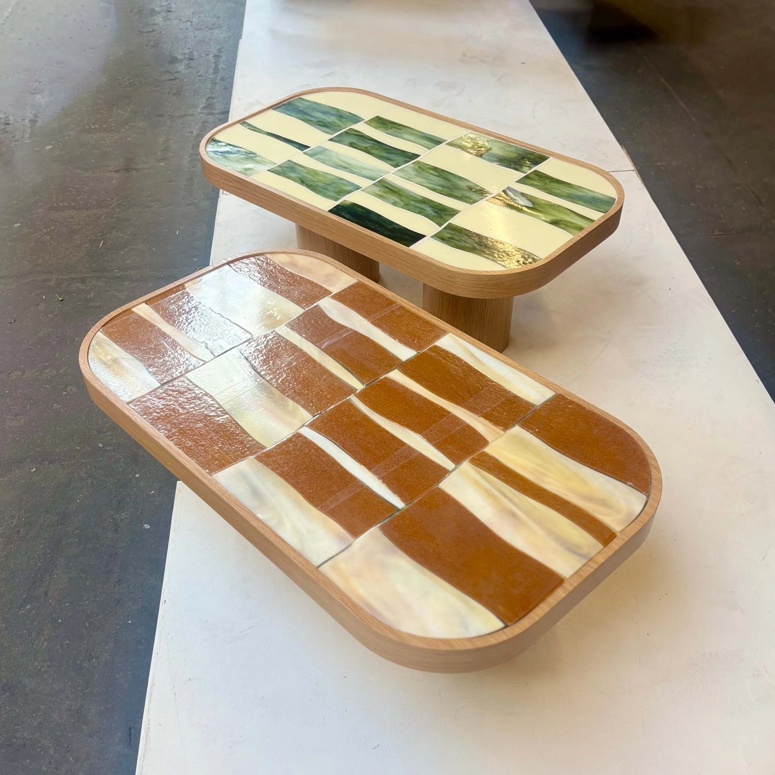 Pumpkin and Green Palazzos Together.JPG