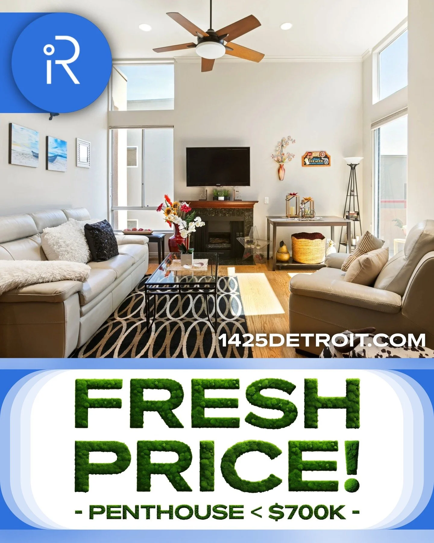 Fresh price: $695,000. ✨
If you&rsquo;ve had your eye on this 2-level penthouse at 1425 N Detroit, this new number puts it among the best values in Hollywood.

Soaring ceilings, incredible light, two balconies, and a fully private lower-level suite &