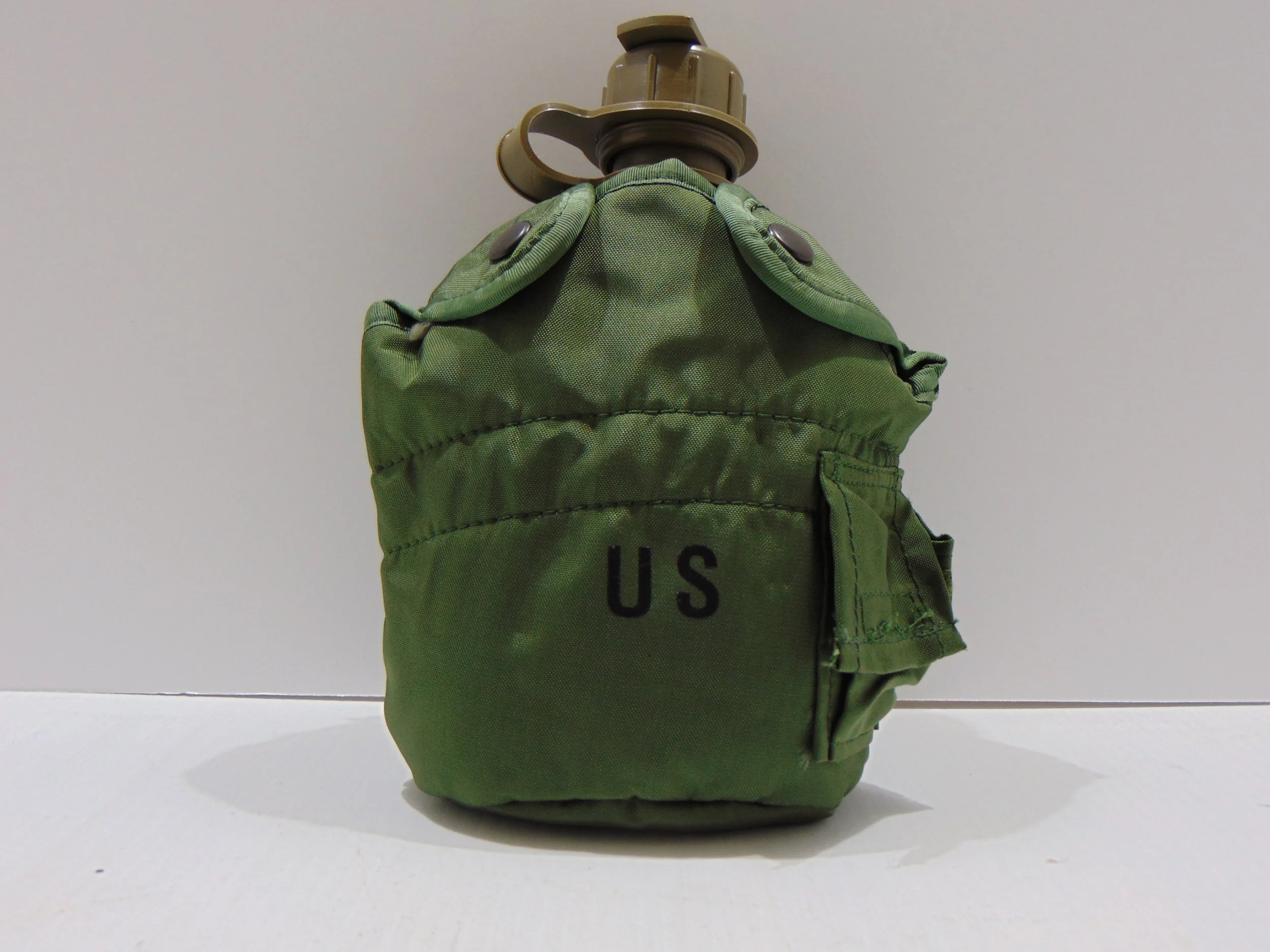 US Military Surplus 1-Quart Canteen – Olive Green, Made In USA