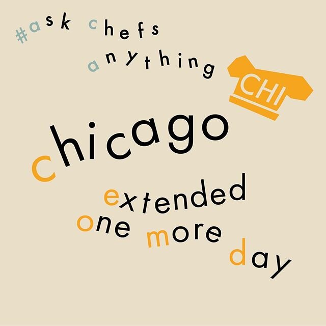 Wanna learn how to make fresh pasta? Prosciutto butter? Maybe even tigelle?! Well now&rsquo;s your chance! #AskChefsAnything is being extended through the weekend. I am honored to participate in this great event with my fellow Chicago chefs and food 