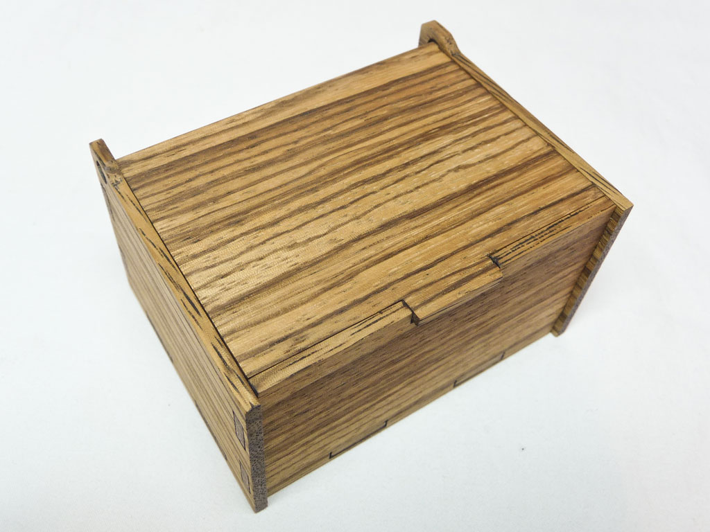 Self Hinge Box - Zebrawood