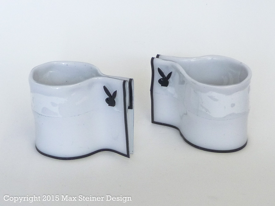 Formed Cuffs - White/Black Edge - Playboy CL