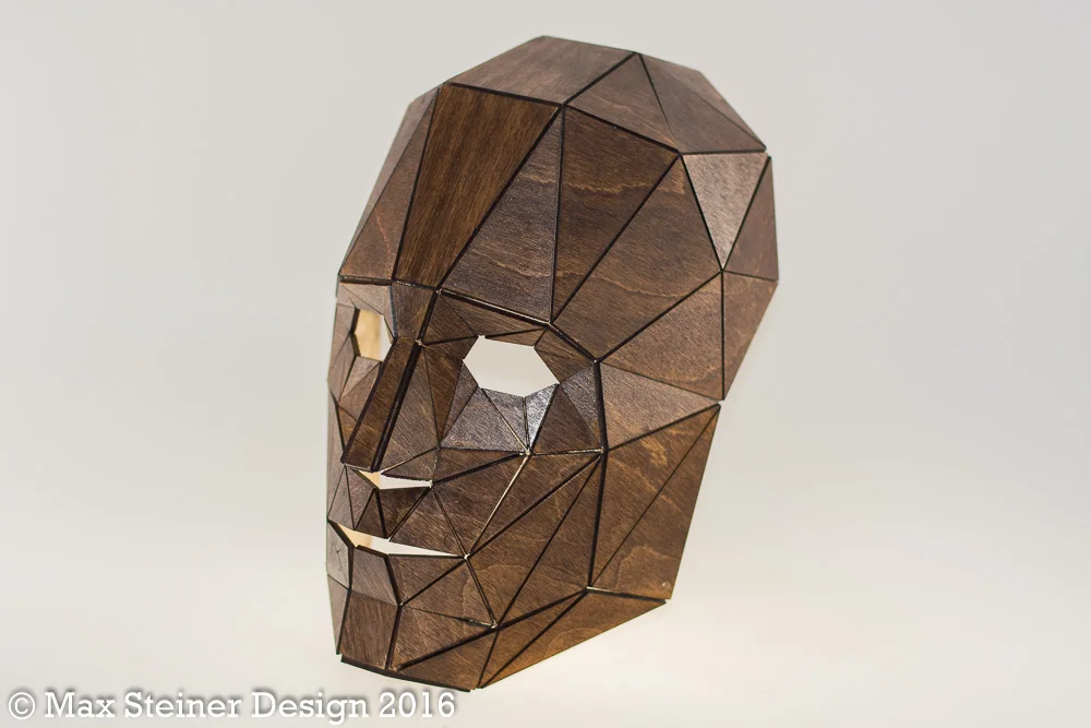 Wood Facet Face - Dark