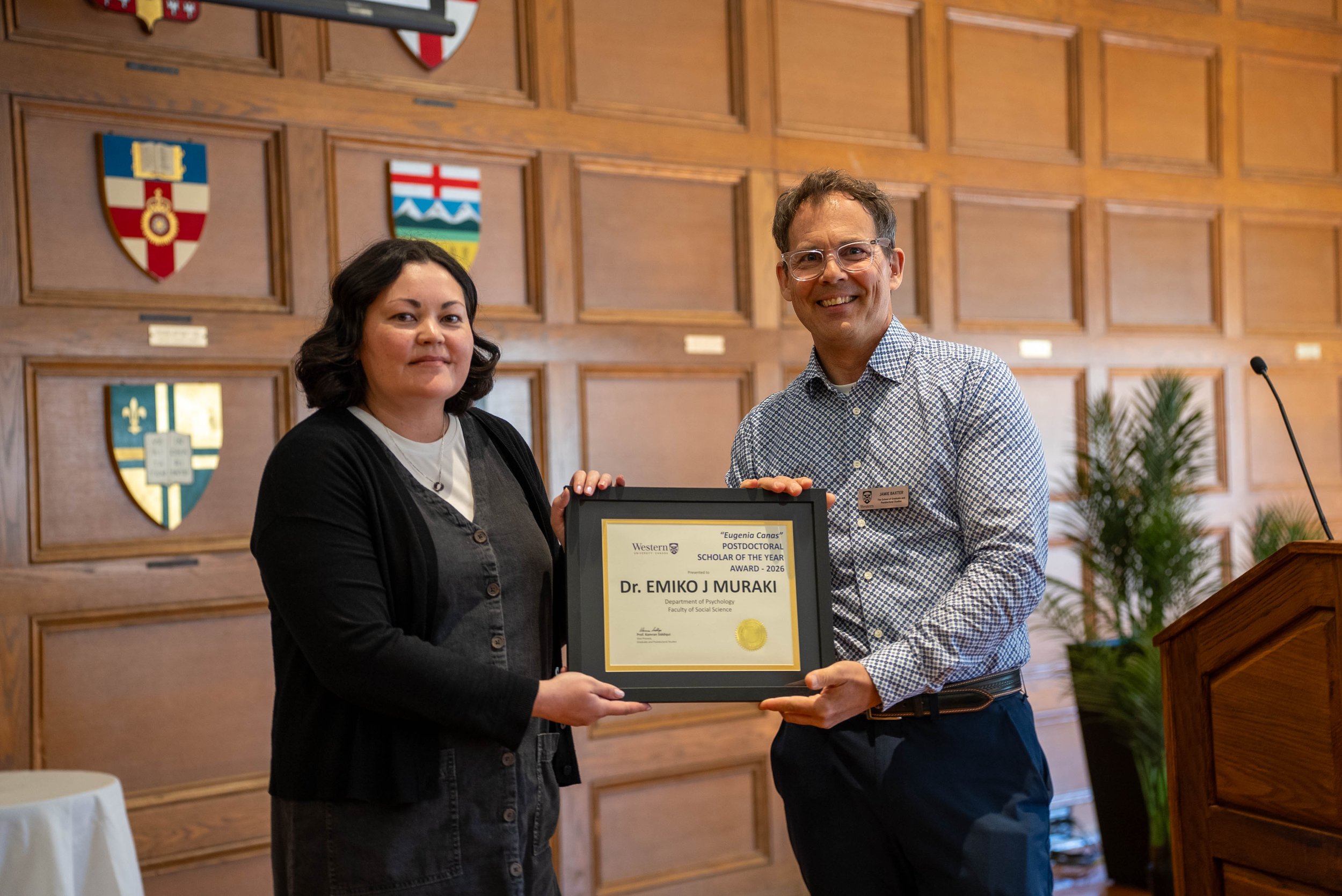 Congratulations to Dr. Emiko Muraki who was recognized as Western's 2026 Eugenia Canas Postdoctoral Scholar of the Year!