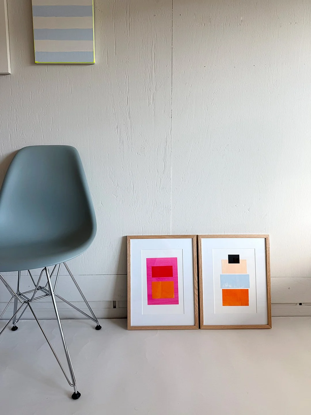 fyra abstrakta geometriska collage studio konstnär sonja dahlgren.jpg