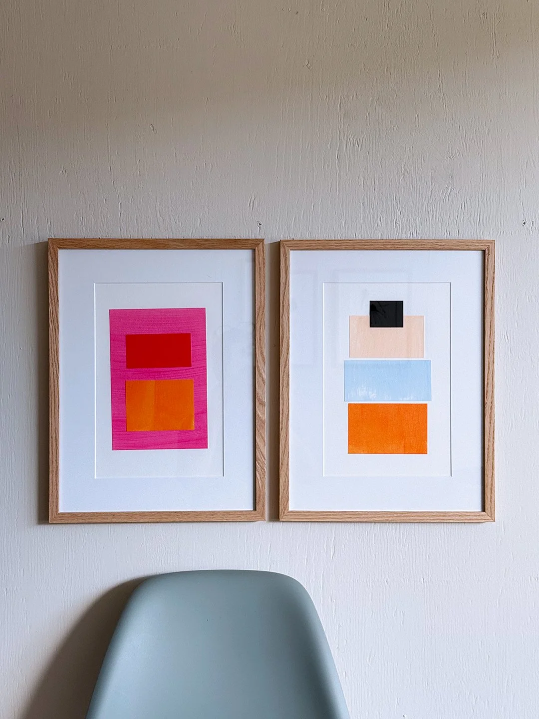 fyra abstrakta geometriska collage in situ konstnär sonja dahlgren.jpg