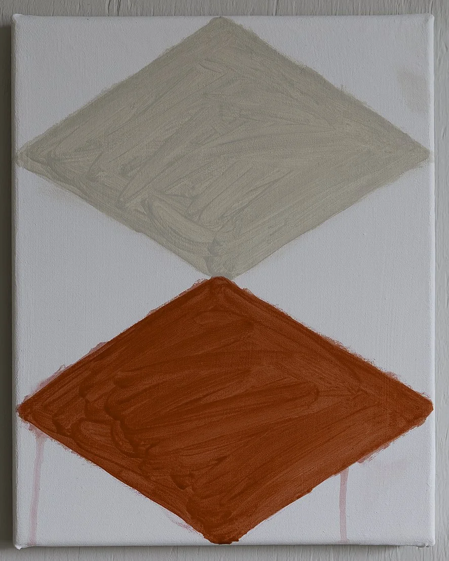 "Red and Beige on White" | 24 x 30 cm