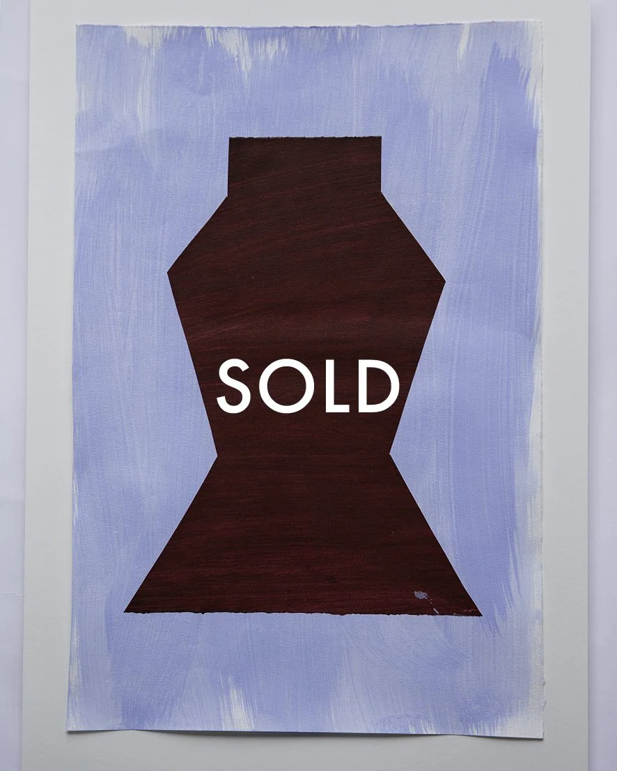 "Burgundy on Powder Blue" | A3