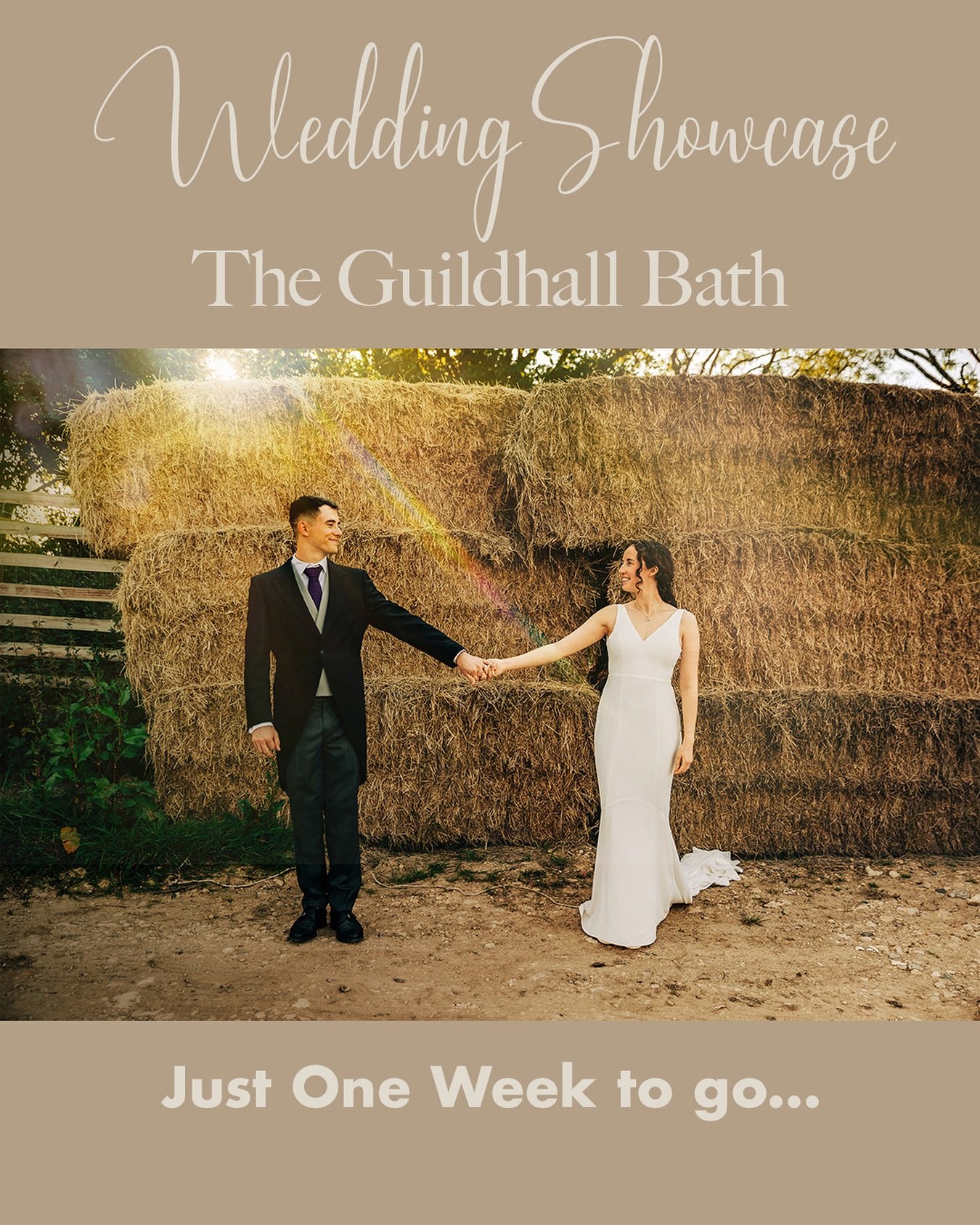 So just one more week to go until I&rsquo;ll be live at the Bath Wedding Showcase event, taking place on Sunday 15th September from 10:30am to 2:30pm at The Guildhall, BATH 🥂

I can&rsquo;t wait to meet all the newly engaged couples looking for a we