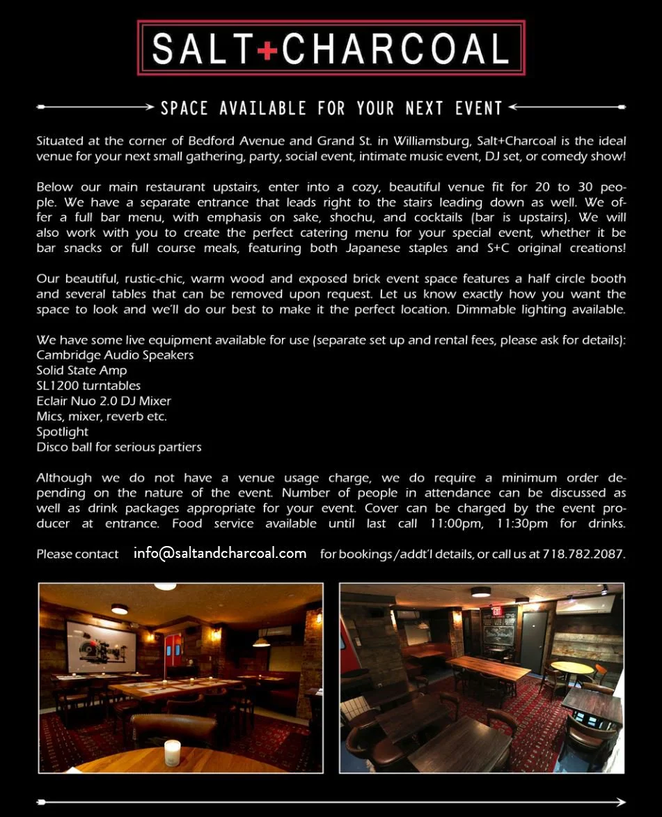 Private Events — Salt + Charcoal