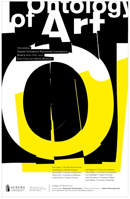 ONTOLOGY of ART POSTER / alternate Auburn University Department of Philosophy // design + collage