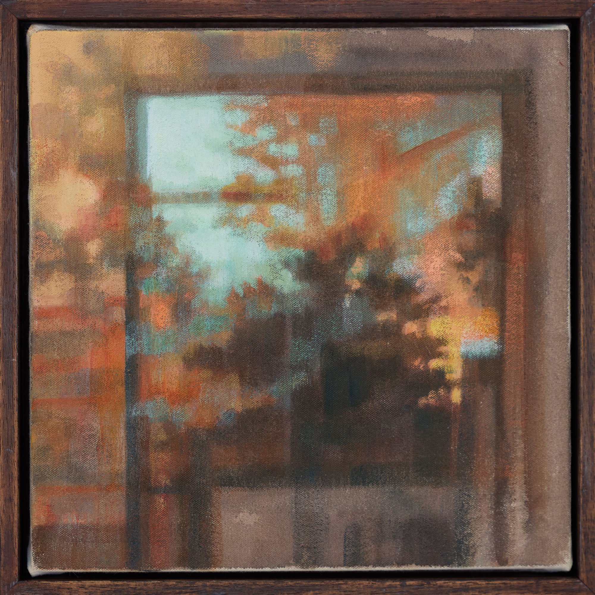 Tiny Door Reflection, Trees Inside