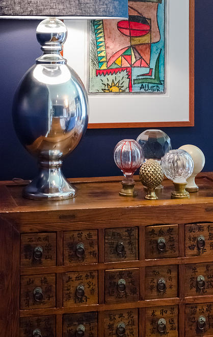 This is a vignette from a friend and crazy talented designer's living room