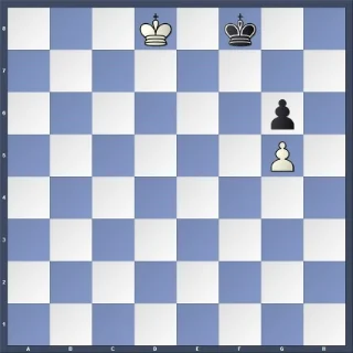 POSITION 2 - White to play: Black (with the opposition) loses anyway!