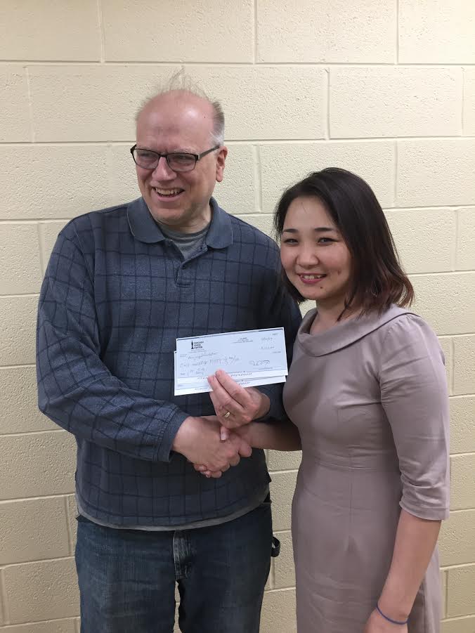 Cindy Berry Memorial prizewinner Amarjargal Ganbaatar.