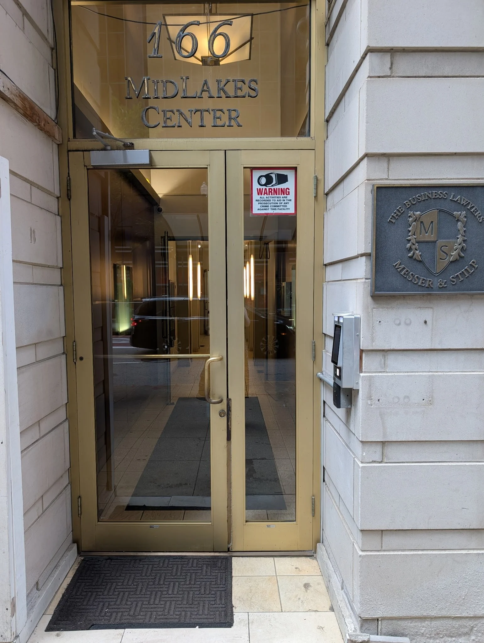 Chicago Chess Center building entrance at 166 W Washington Street Unit 600 in the Loop