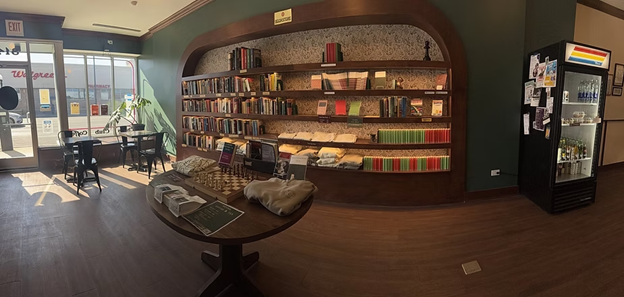 Interior of Chicago Chess Center hosting rated chess tournament